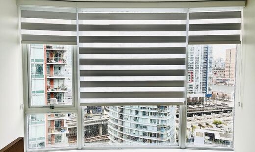 Rayblinds Zebra-Blackout-Blinds-Bedroom-2 Downtown Vancouver  