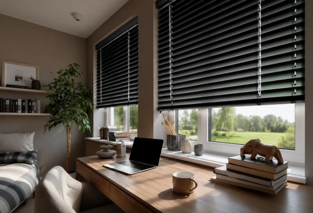 Cozy workspace with natural light