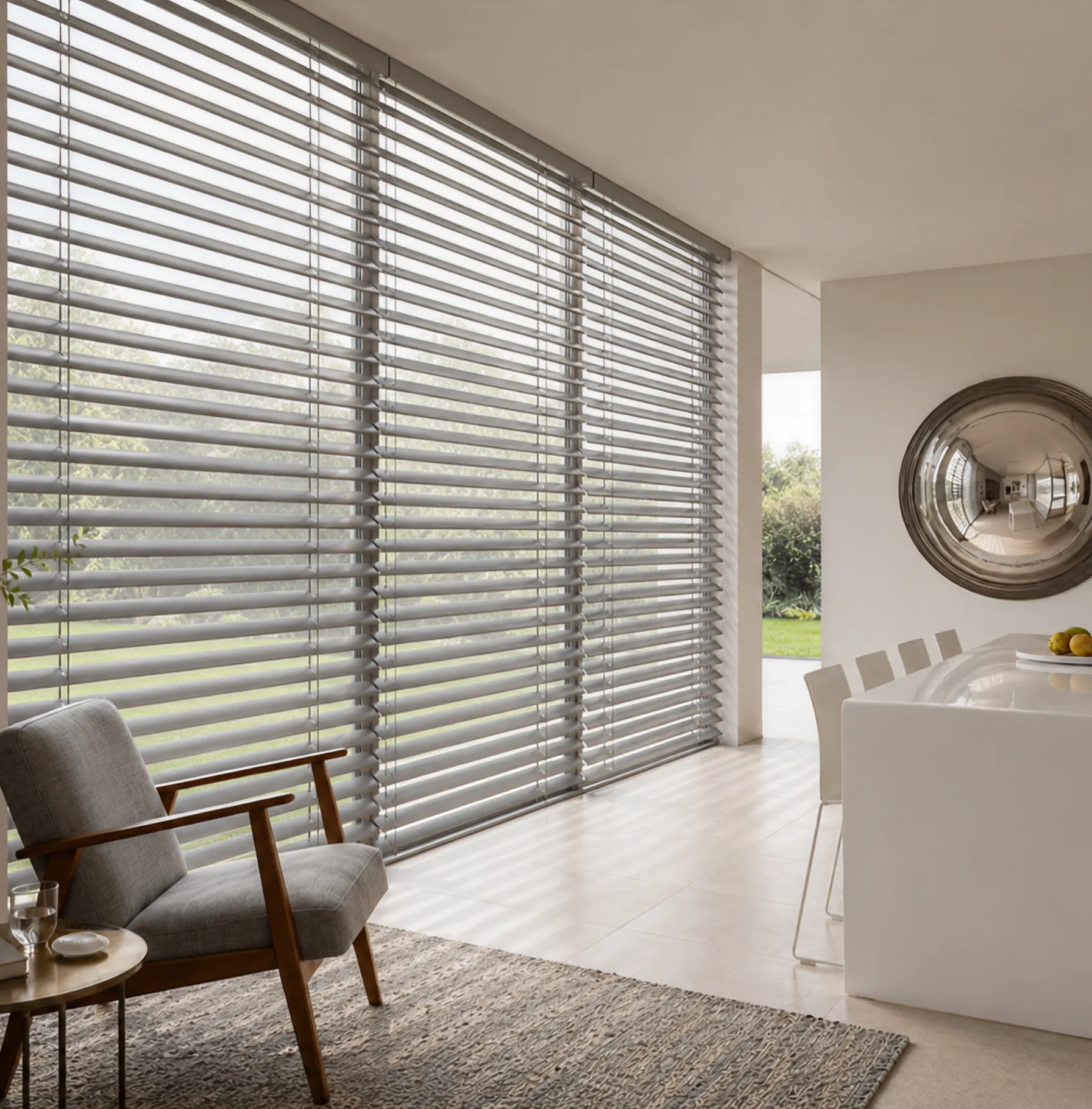 Modern interior with large windows