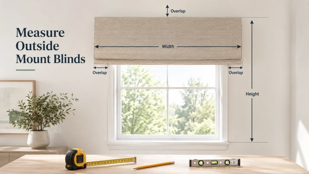 How to Measure Outside Mount Blinds Like a Pro 13 Instructions for measuring window blinds