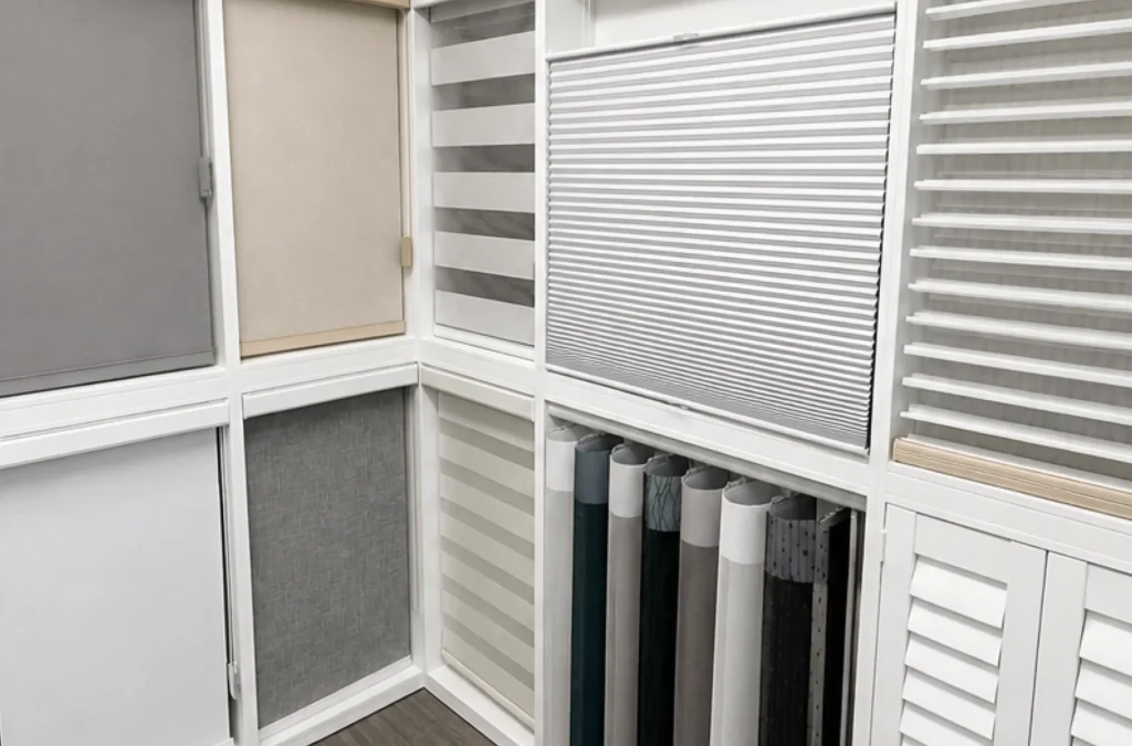 Display of various window treatments.
