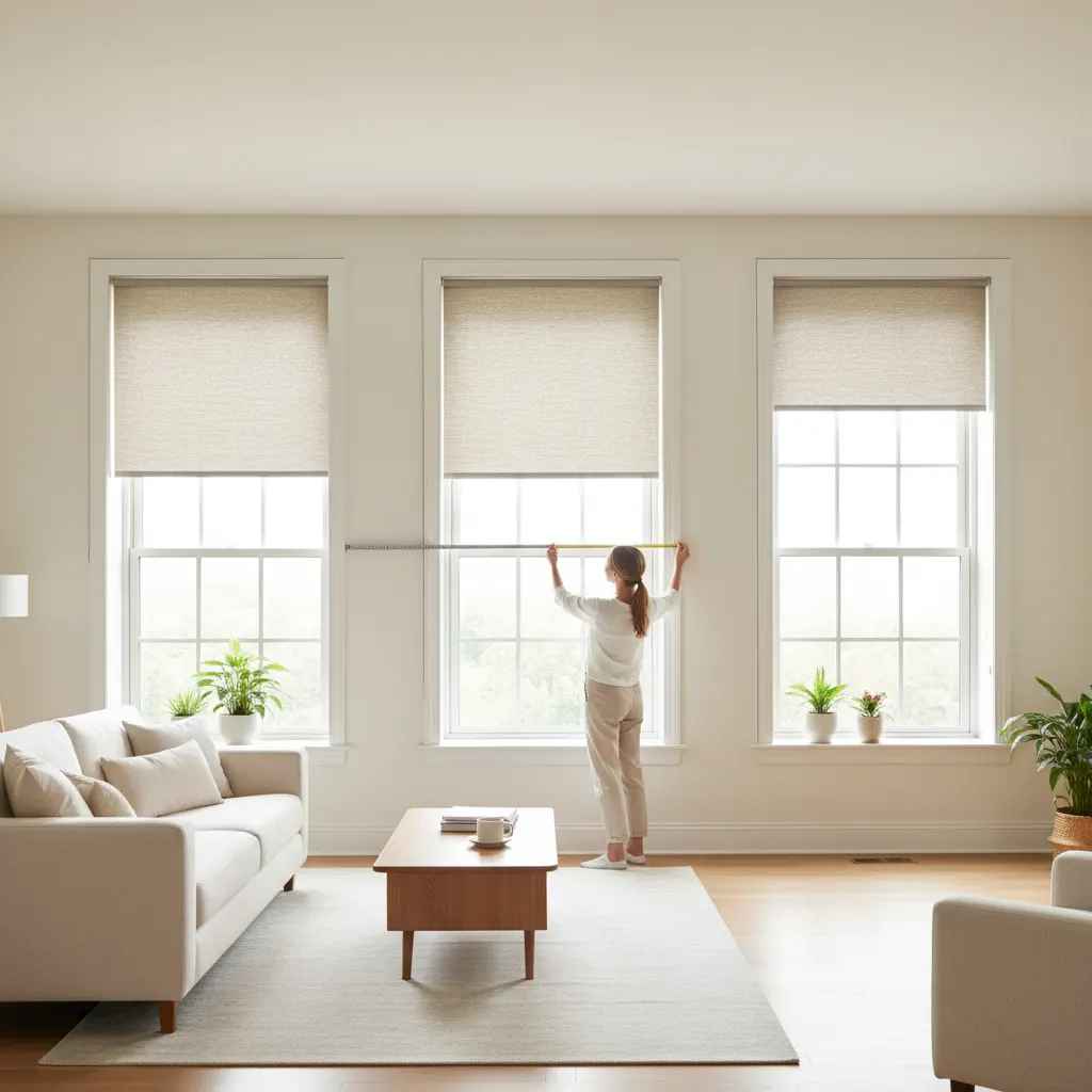 Measuring window width for outside mount blinds